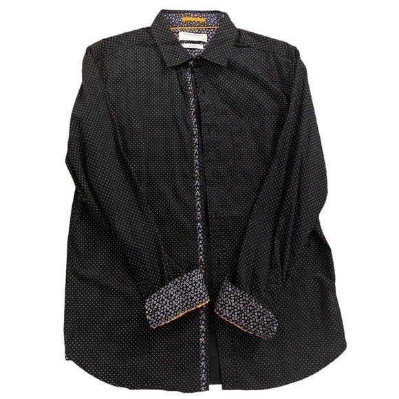 Denim & Flower Slim Fit Navy Blue Shirt - Picture 1 of 11